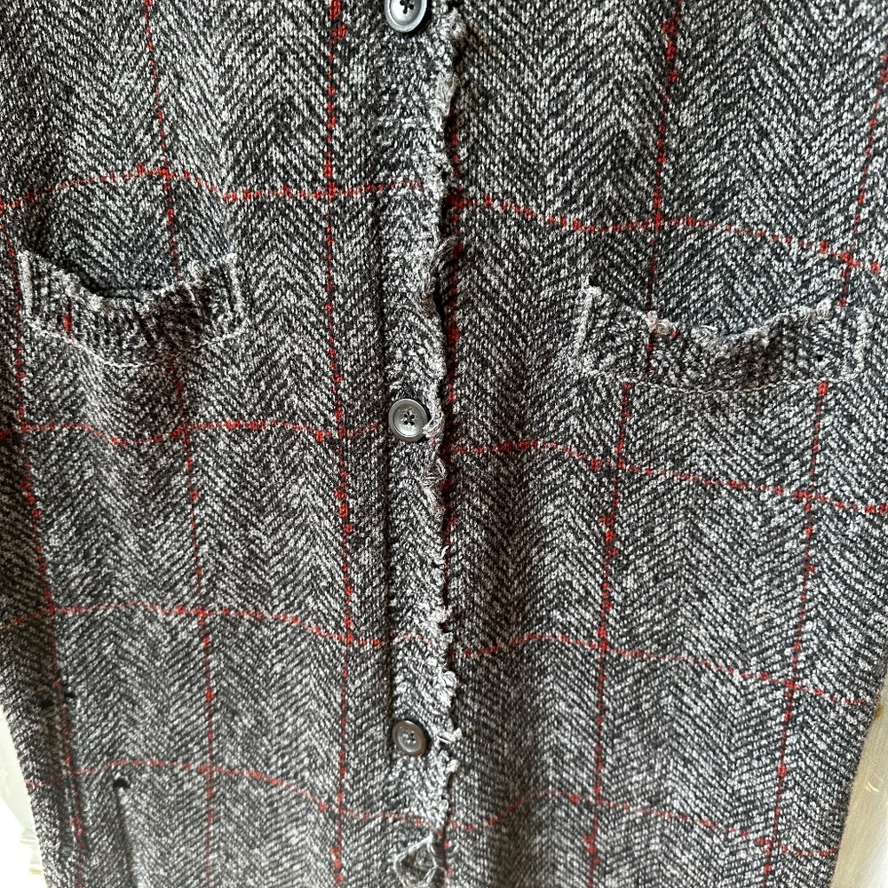 R13 Gray Distressed Long Cardigan - Picture 12 of 16